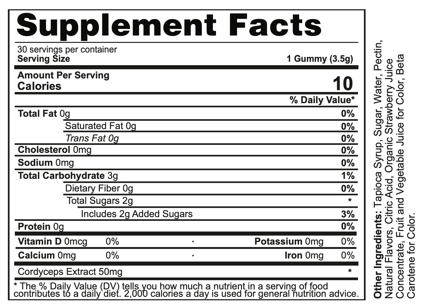 Cordyceps Gummies 30 Count